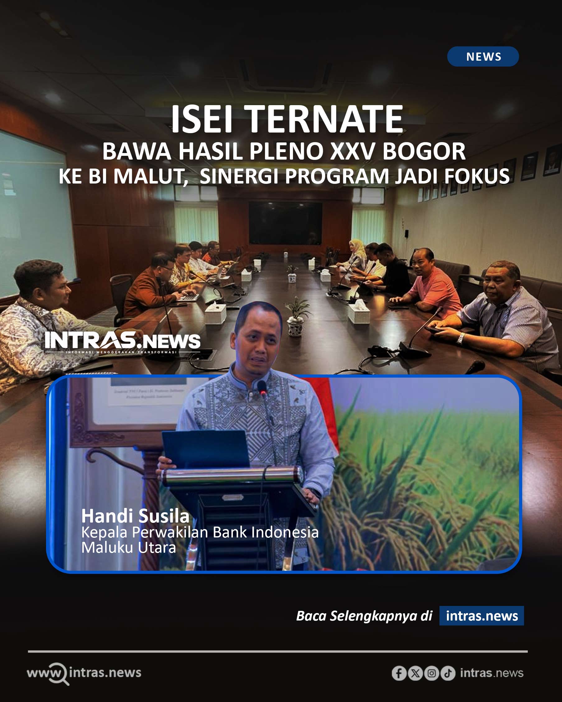 ISEI Ternate Bawa Hasil Pleno XXV Bogor ke BI Malut, Sinergi Program Jadi Fokus