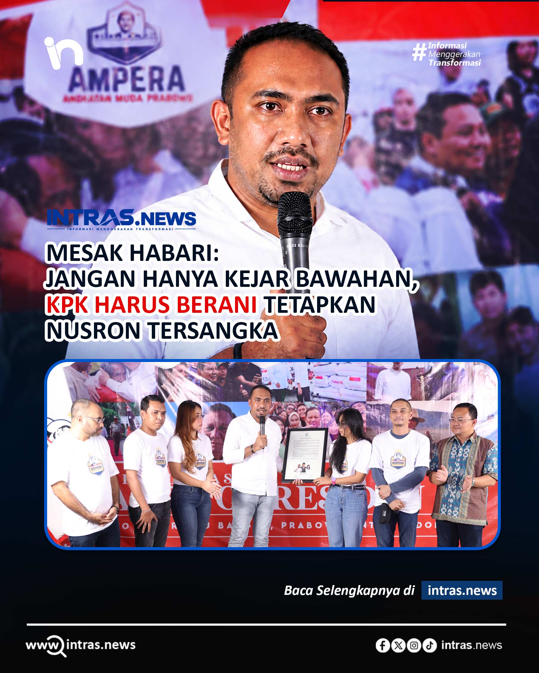 Mesak Habari: Jangan Hanya Kejar Bawahan, KPK Harus Berani Tetapkan Nusron Tersangka