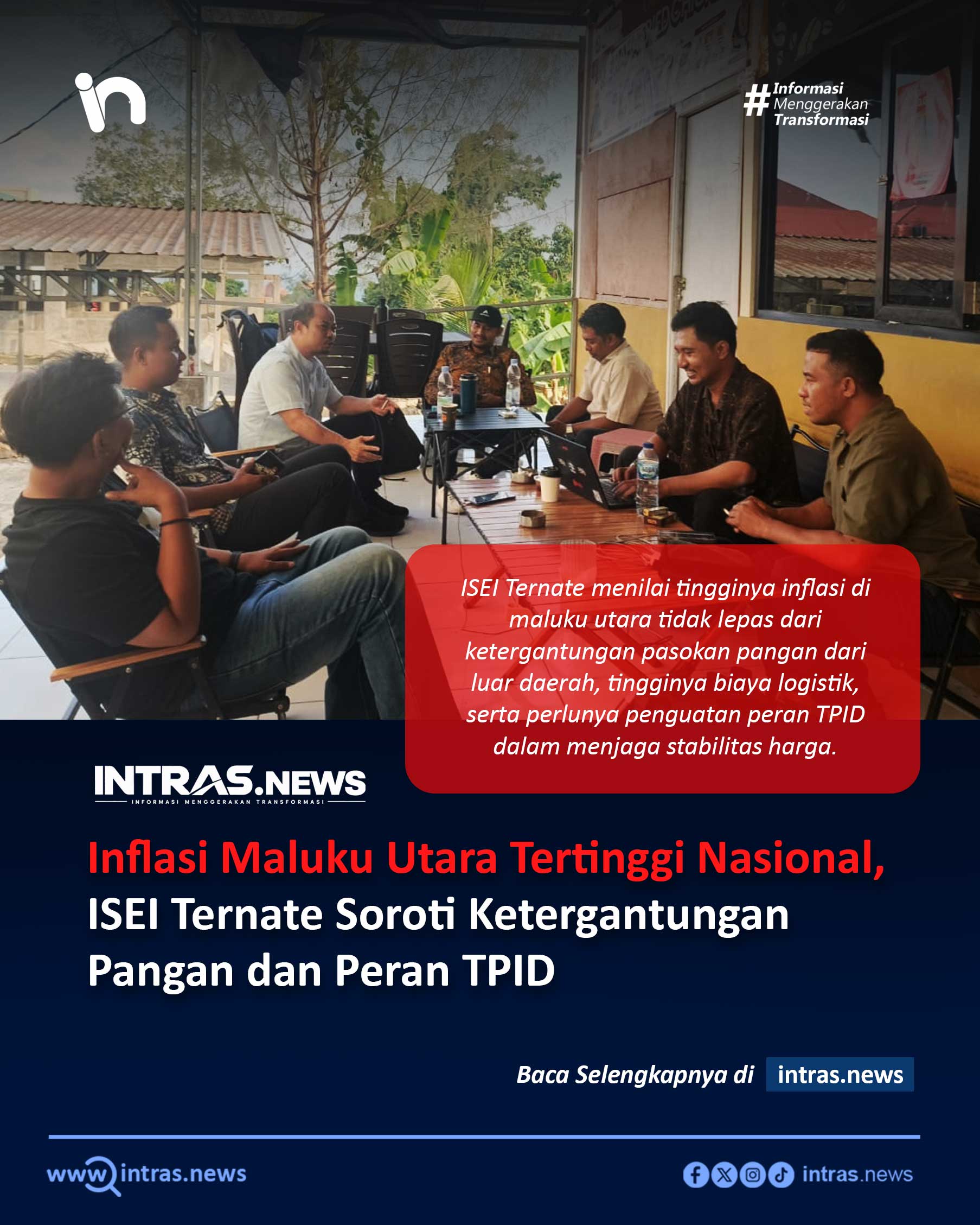Inflasi Maluku Utara Tertinggi Nasional, ISEI Ternate Soroti Ketergantungan Pangan dan Peran TPID
